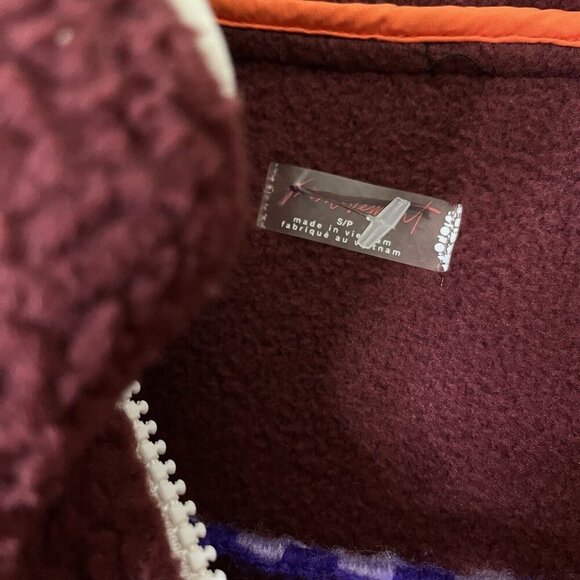 Free People FP Movement Hit The Slopes Vest Cropped Red Orange NWOT Size small - Picture 5 of 5